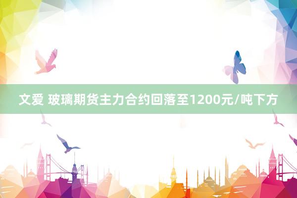 文爱 玻璃期货主力合约回落至1200元/吨下方