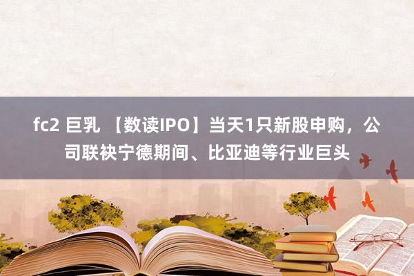 fc2 巨乳 【数读IPO】当天1只新股申购，公司联袂宁德期间、比亚迪等行业巨头